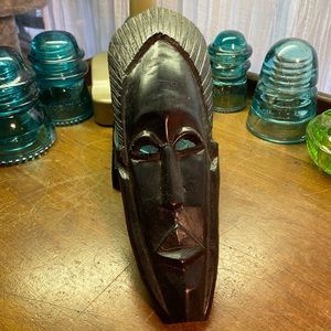 Hand carved African wooden mask